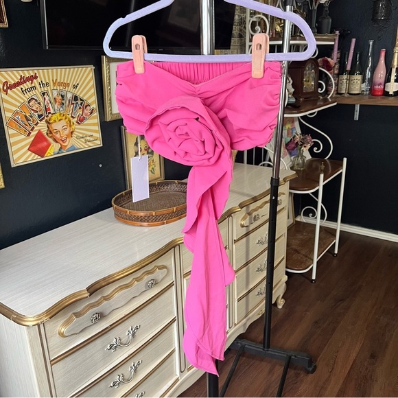 Ronny Kobo Strapless Floral Bandeau Top Size Small - Picture 2 of 8